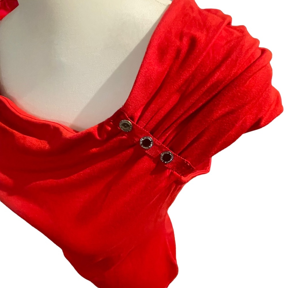 White House Black Market. Red top. Sz:Small. Scoop Neck. Cap sleeves. LIKE NEW! - Picture 6 of 11